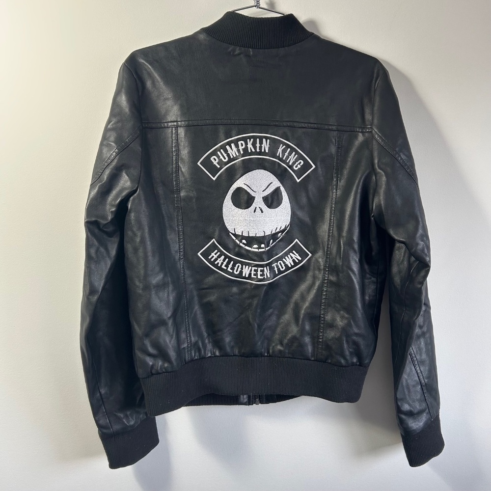 Nightmare Before Christmas Jack Skellington Black Vinyl Jacket. Read Description